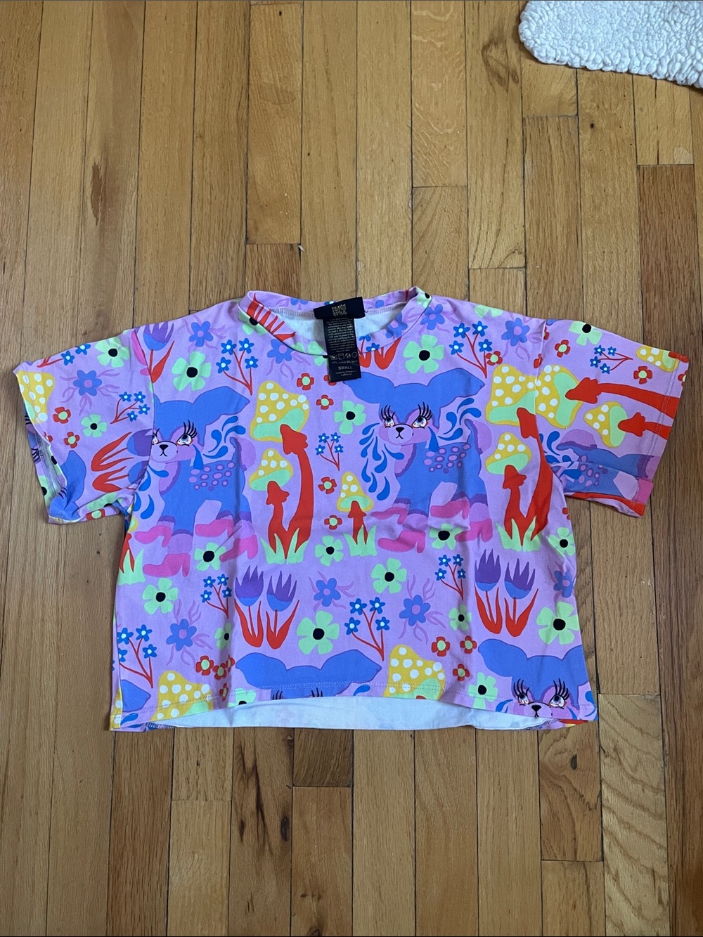 Nooworks cry baby print Small crop tee